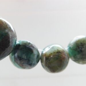 Emerald Gemstone Round 9-13mm Beads-5 Pcs Coin Gemstone -jewelry Making-craft Natural Beads