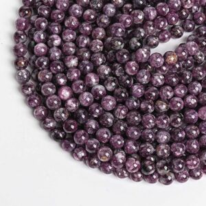 Genuine Natural Emerald Gemstone Beads 7-8MM 10MM Purple Round AA Quality Loose Beads