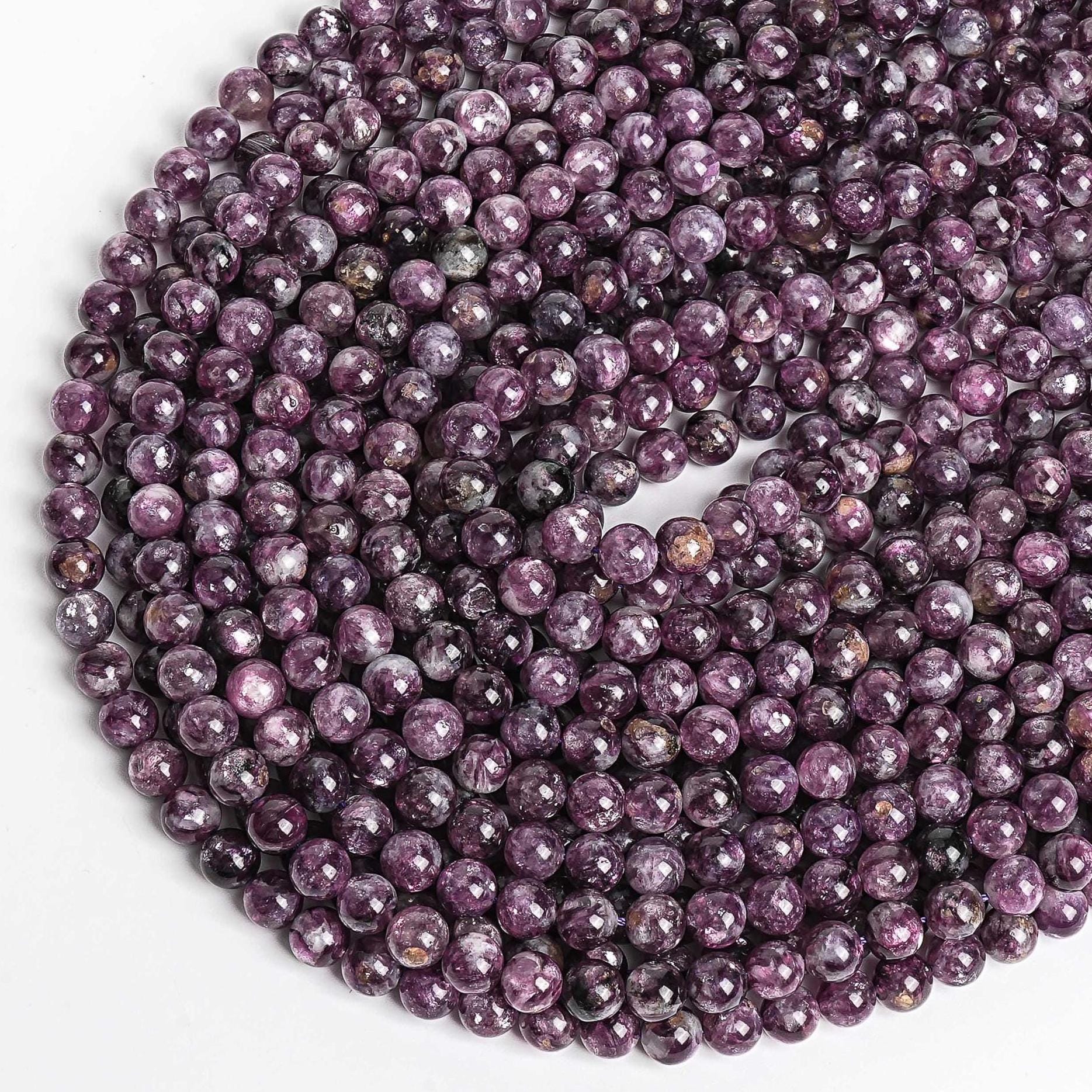 Genuine Natural Purple Emerald Loose Beads Grade Aa Round Shape 7-8mm 10mm