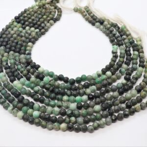 Natural Emerald Round Shape Beads, 6-7 Round Shape Emerald Smooth , Shaded Emerald Balls, Plain Emerald round gemstone for jewelry making