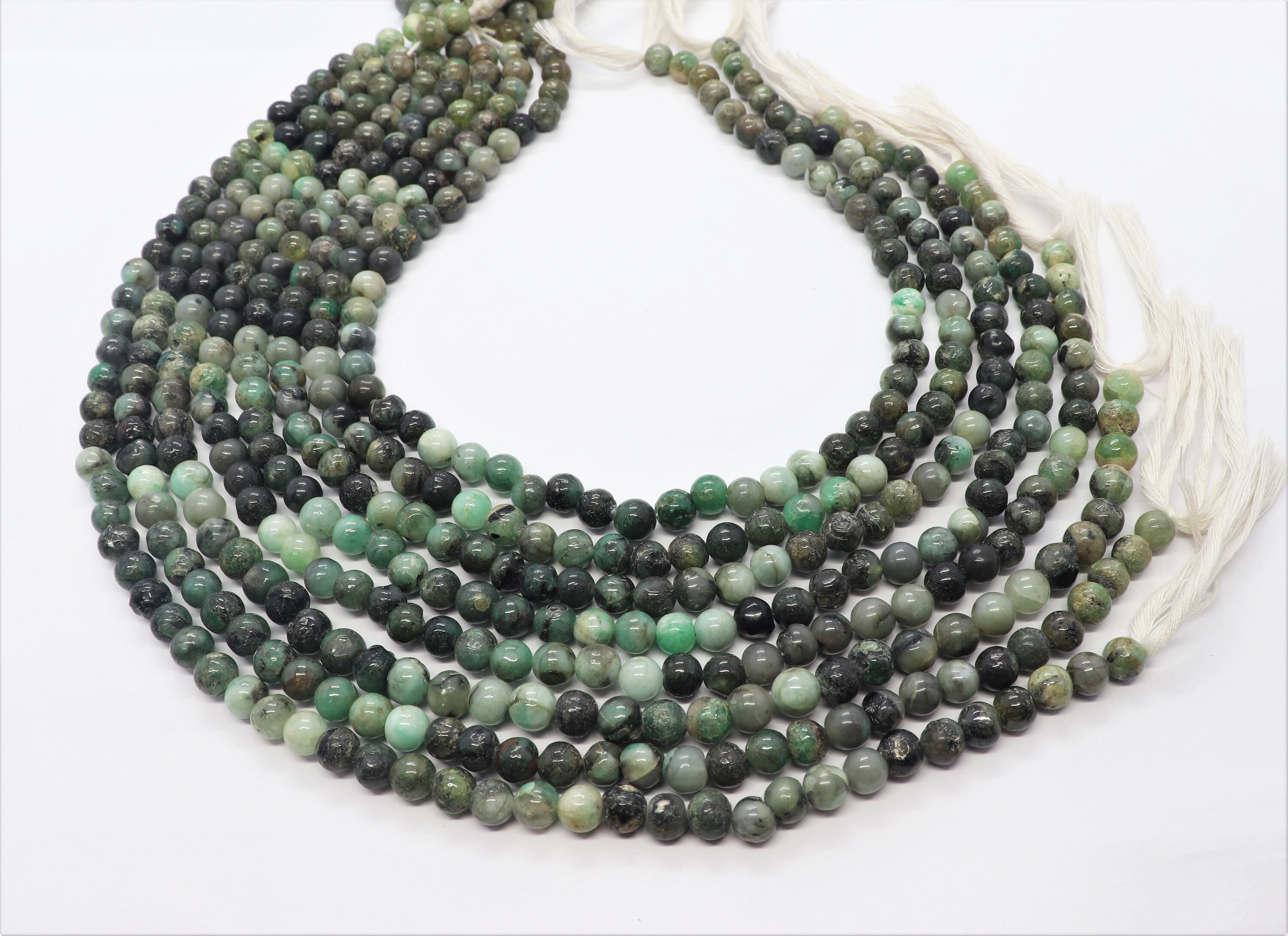 Natural Emerald Round Shape Beads, 6-7 Round Shape Emerald Smooth , Shaded Emerald Balls, Plain Emerald Round Gemstone For Jewelry Making
