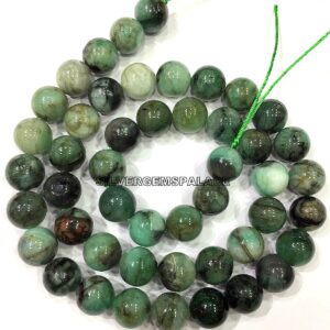 Natural Emerald Smooth Round Beads Genuine Emerald Gemstone Beads 8.MM Emerald Round Beads Emerald String Luster Emerald Beads Strand.