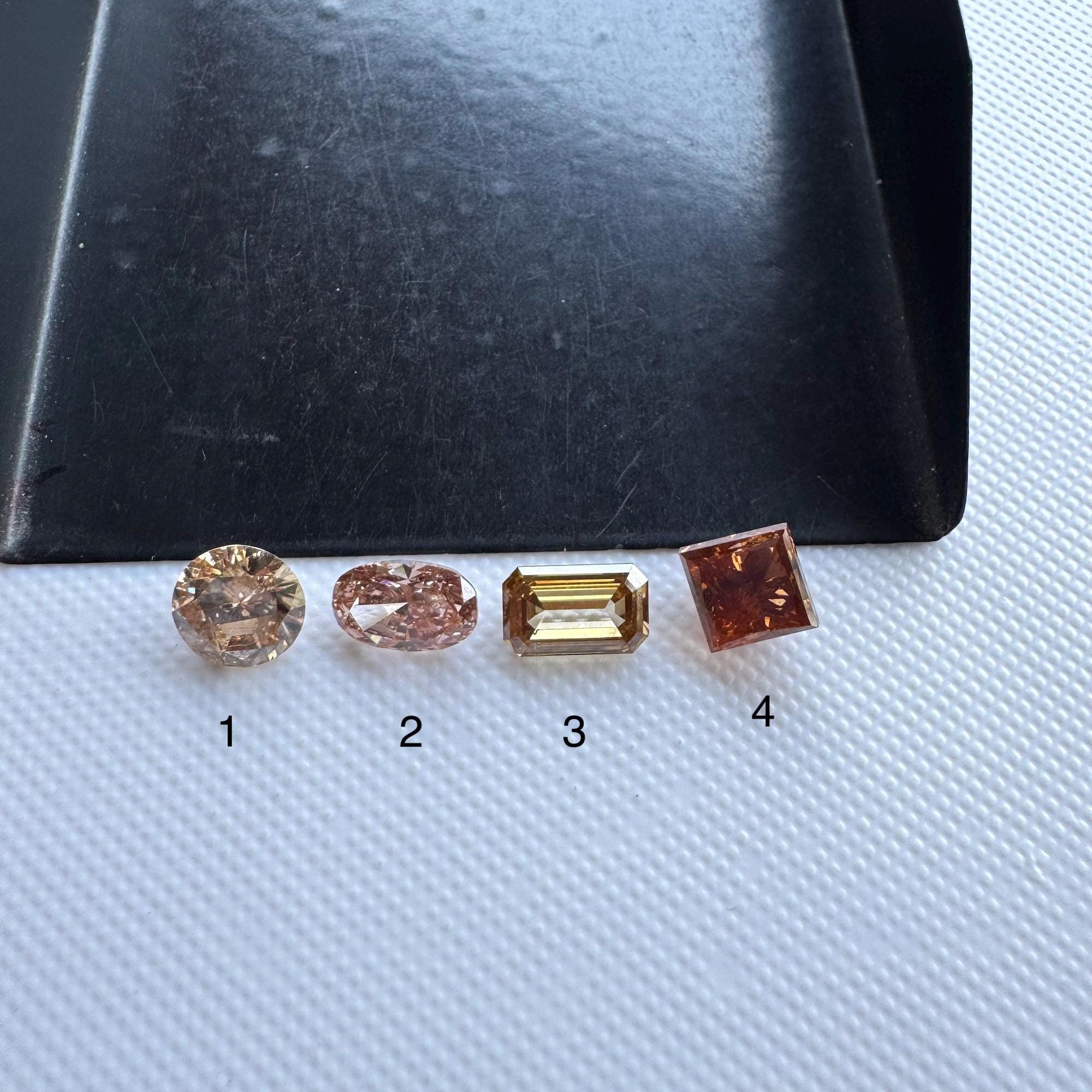 Round/oval/emerald/princess Shaped Brown Champagne Brilliant Cut Lab Grown Diamond Loose For Ring, Cvd Diamond For Jewelry Making, Lg19 Round/oval/emerald/princess Shaped Brown Champagne Brilliant Cut Lab Grown Diamond Loose For Ring, Cvd Diamond For Jewelry Making, Lg19