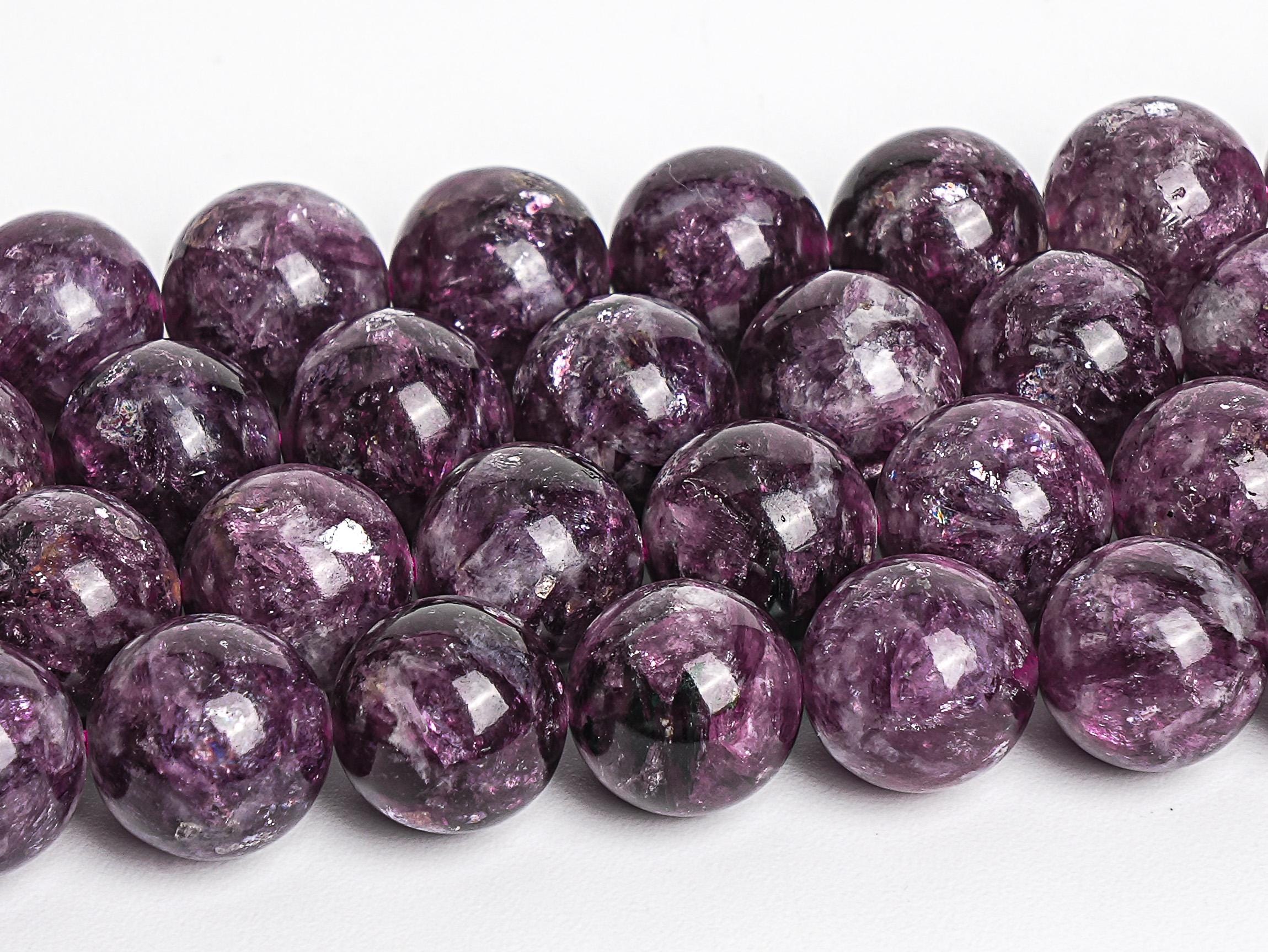 Purple Emerald Beads Genuine Natural Grade Aa Gemstone Round Loose Beads 8mm 10mm Bulk Lot Options