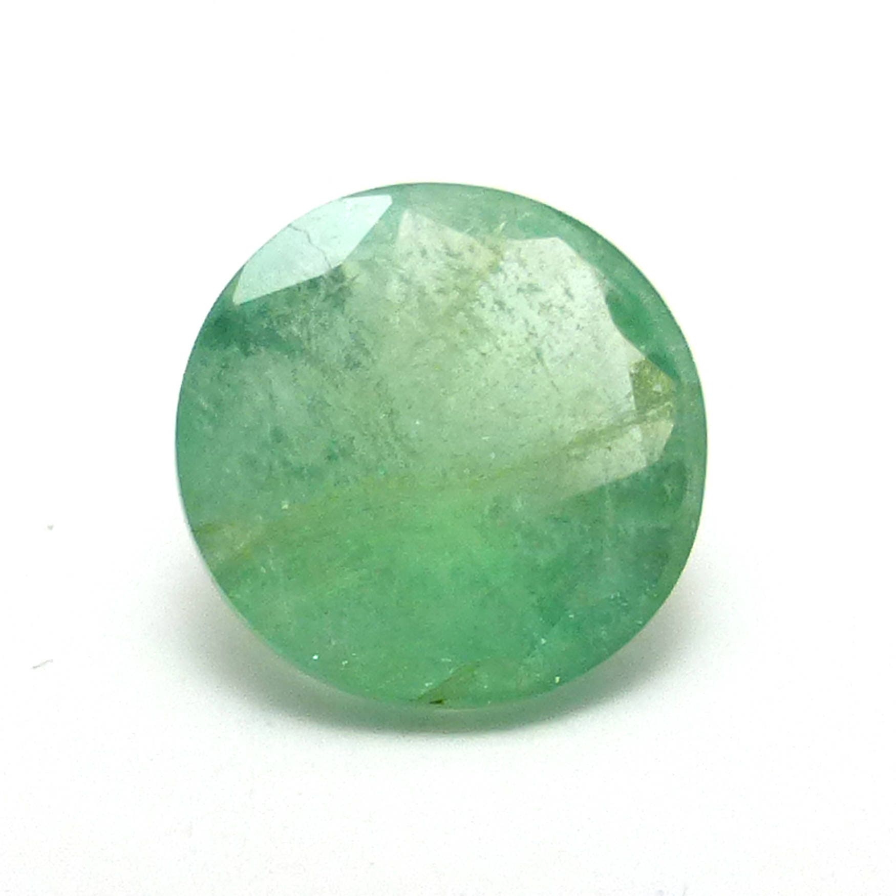 0.905 Carats Emerald Loose Gemstone Light Green Faceted Handmade Vintage May Birthstone Engagement Ring - Flat Table - Jac