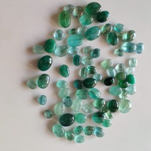 5 Pieces Zambian Emerald Smooth Plain Nuggets ,loose Stone, 4*5mm- 7*9 Mm, 100% Natural Lot,