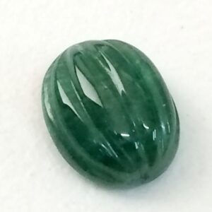 7.8x9.6mm Emerald Hand Carving, Original Unique Emerald Gemstone, Oval Carving, Finding, Emerald For Jewelry, Carving For Ring - Pgpa109