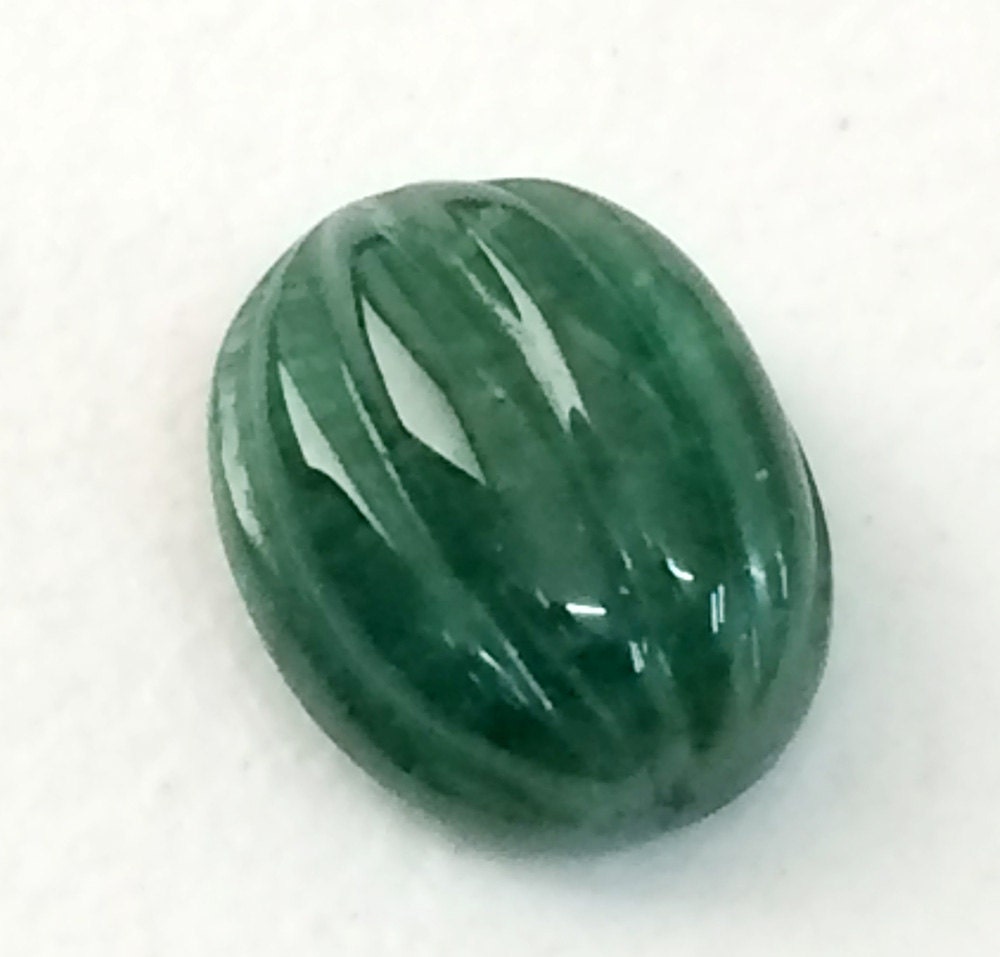 7.8x9.6mm Emerald Hand Carving, Original Unique Emerald Gemstone, Oval Carving, Finding, Emerald For Jewelry, Carving For Ring - Pgpa109
