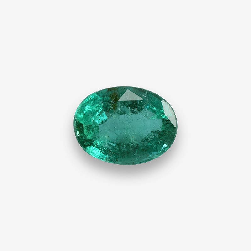 Natural Emerald 8x6x1.4 Mm Faceted Cut Oval 1 Piece 1.24 Cts Aa+ Grade Loose Gemstone - 100% Natural Brazilian Emerald Gemstone- Emgrn-1405