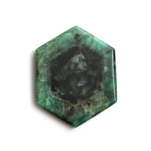 Natural Emerald Both Side Flat Hexagon, Loose Gemstone, 57x72mm, Emerald Smooth Gemstone, Price Per Pieces