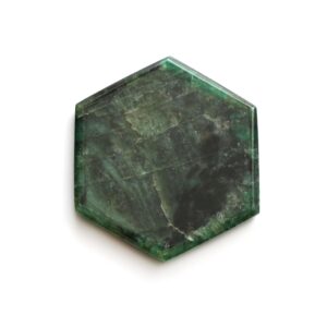 Natural Emerald Both Side Flat Hexagon, Loose Gemstone, 62x54mm, Emerald Smooth Gemstone, Price Per Pieces