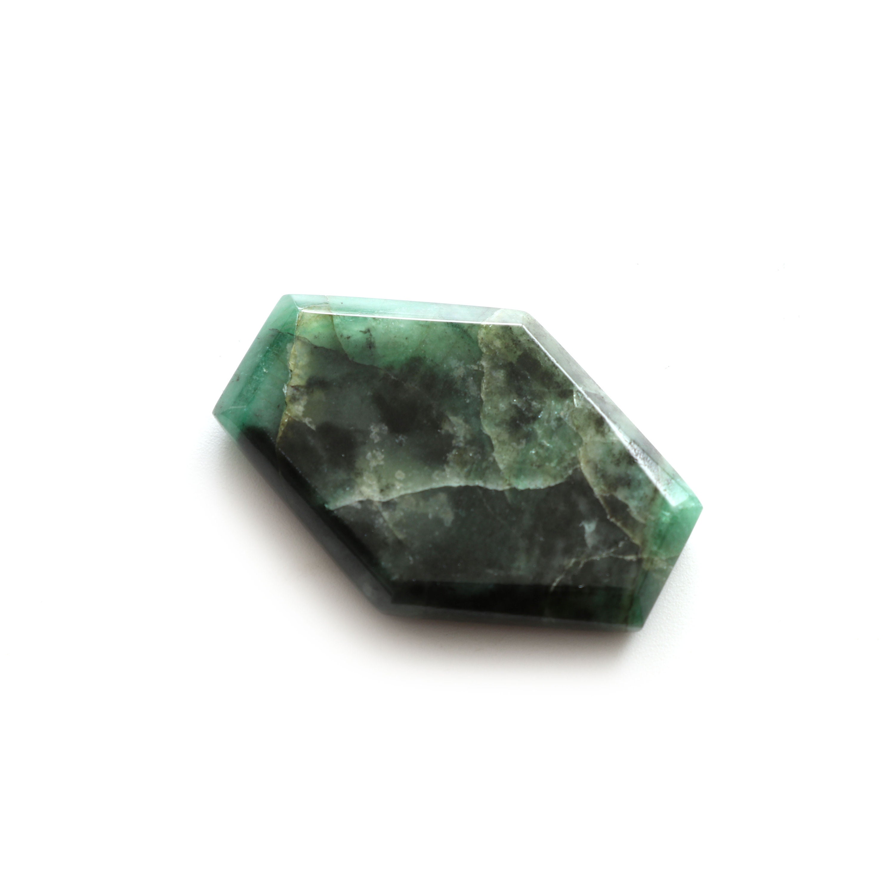Natural Emerald Both Side Flat Hexagon, Loose Gemstone, 24x34mm, Emerald Smooth Gemstone Price Per Pieces