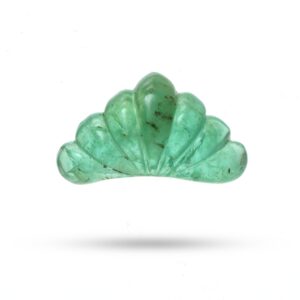 Natural Emerald Fancy Carving Loose Gemstone, 10.5 Mm To 19.5 Mm, Emerald Jewelry Handmade Gift For Women, 1 Piece