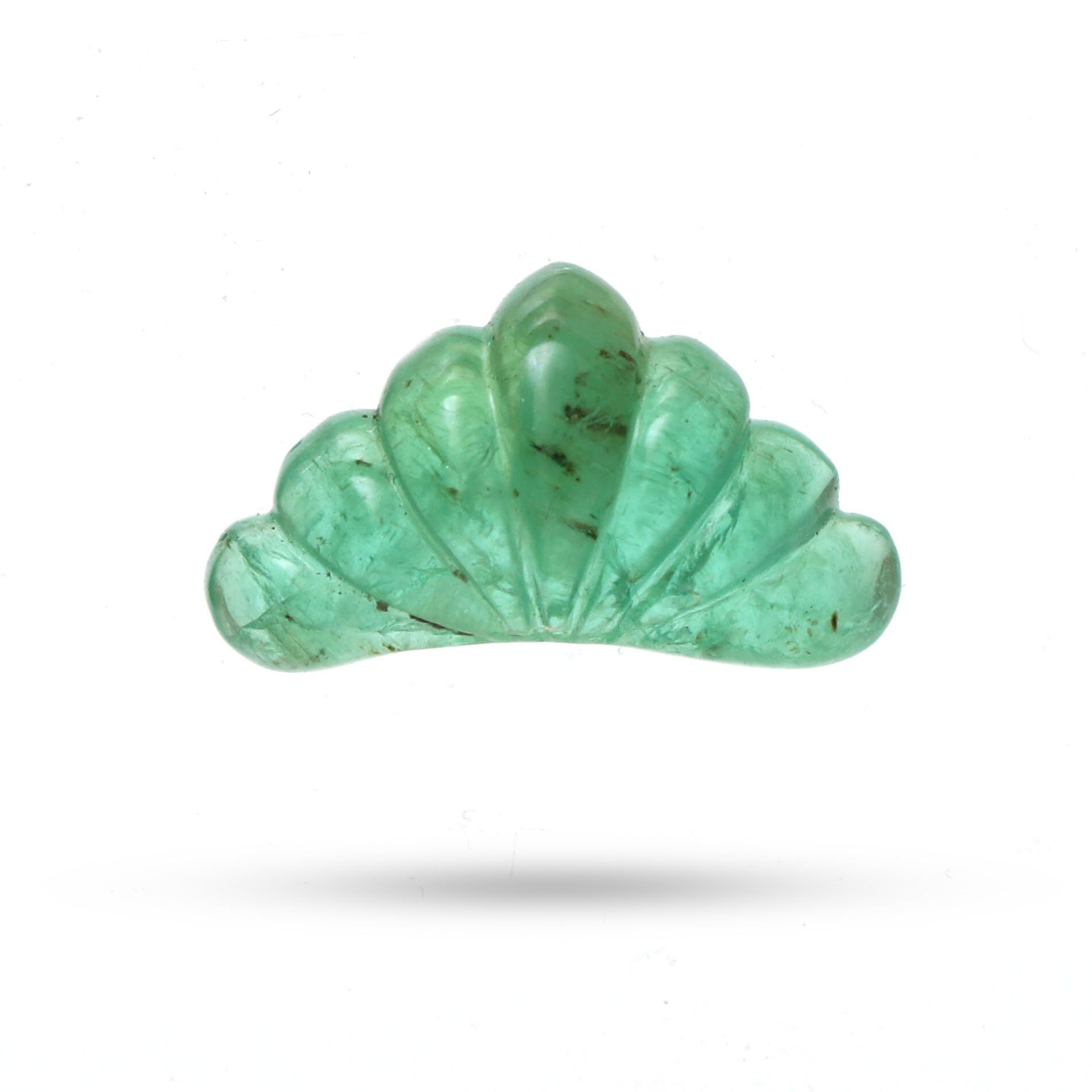 Natural Emerald Fancy Carving Loose Gemstone, 10.5 Mm To 19.5 Mm, Emerald Jewelry Handmade Gift For Women, 1 Piece