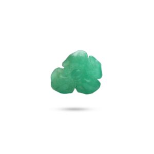 Natural Emerald Flower Carving Loose Gemstone, 18.5x21.5 Mm, Emerald Carving, Emerald Flower Jewelry Making Gemstone, 1 Piece