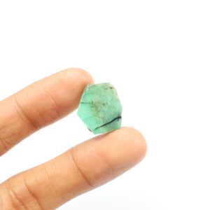 Natural Green Zambian Emerald Slice, Loose Gemstone, 5.35 Ct