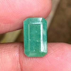 Natural Zambian Emerald: 4.25 Carat Octagon Faceted Loose Gemstone