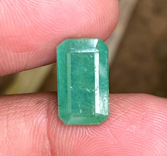 Natural Zambian Emerald: 4.25 Carat Octagon Faceted Loose Gemstone