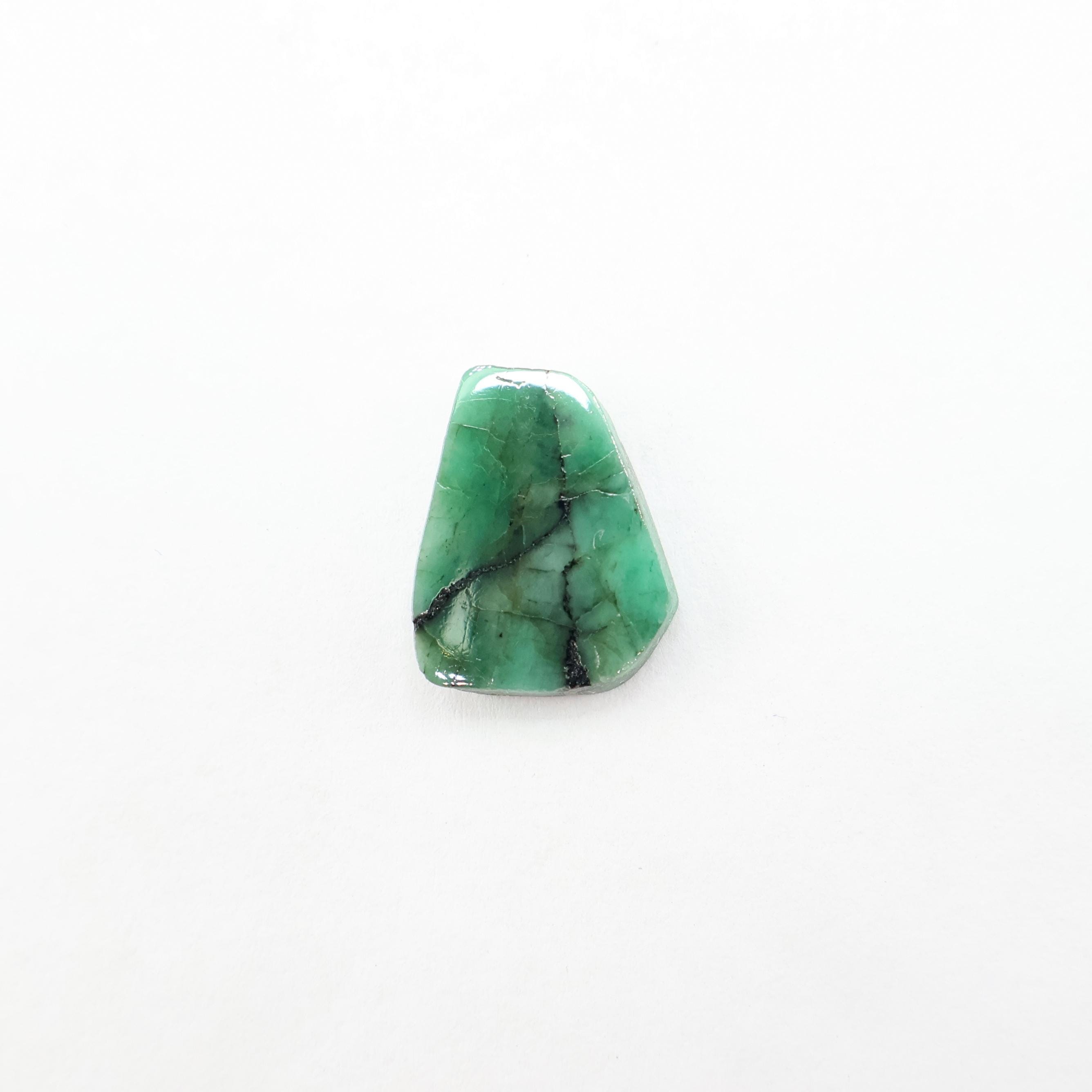 Natural Zambian Emerald Slice, Loose Gemstone, May Birthstone (10.25 Ct)
