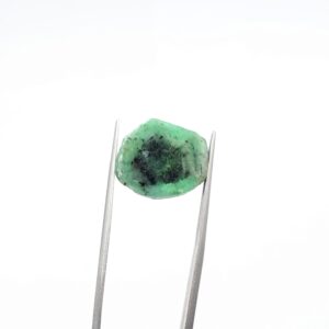 Natural Zambian Emerald Slice, Loose Gemstone, May Birthstone