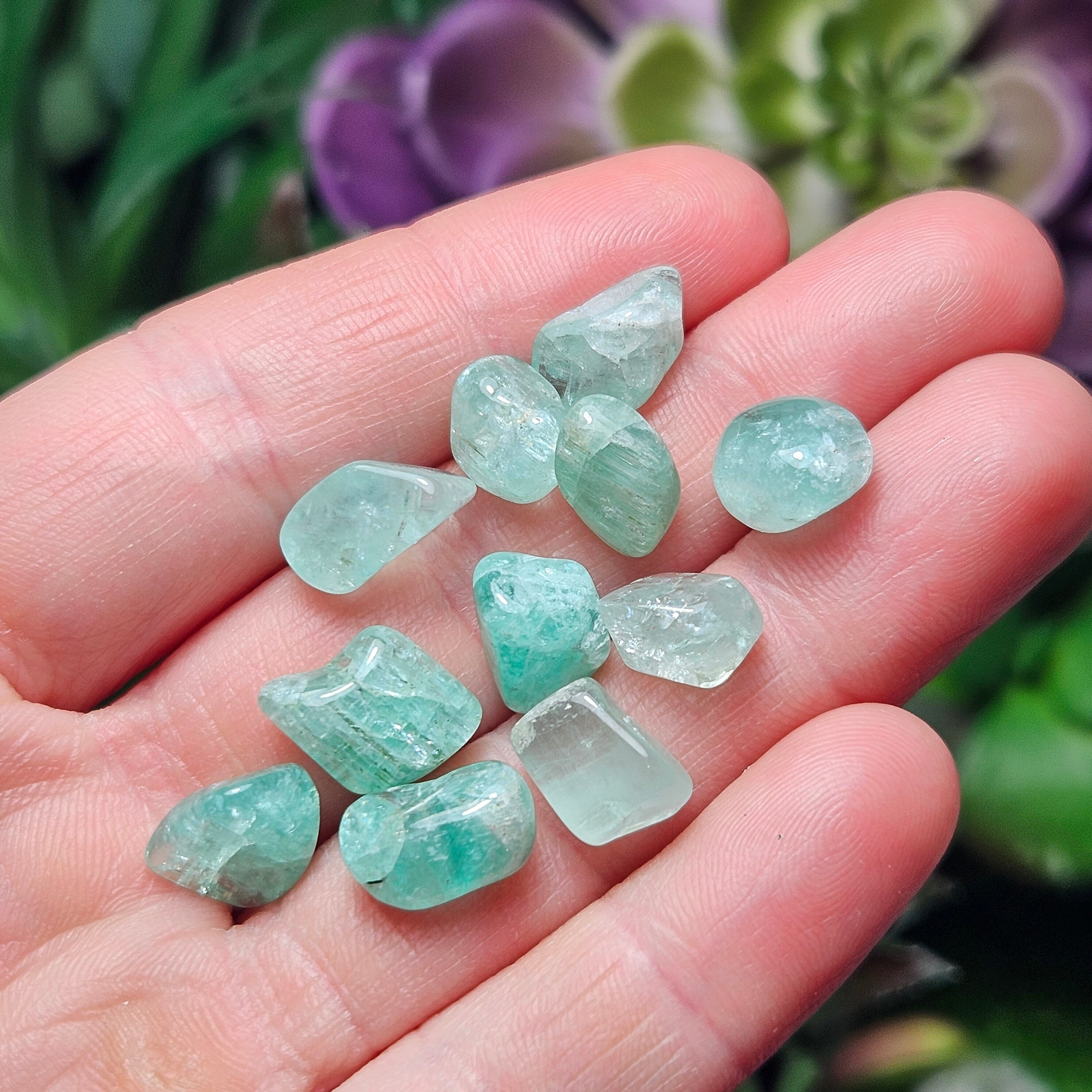 Polished Zambian Emerald Tumble: African Green Crystal