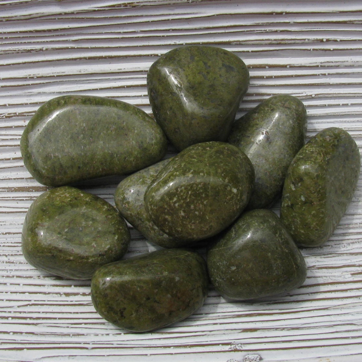 Epidote Tumbled Stones, Natural Epidote Crystals, Polished Epidote Stone, Manifestation & Vibrational Crystals, Healing Stones, Nature Stone