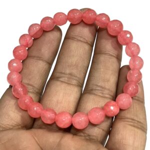 Faceted Pink Calcite Bracelet 8 mm Pink Gemstone Beaded Bracelet Handmade Healing Protection Bracelets Crystals Stretch Stacking Bracelets Faceted Pink Calcite Bracelet 8 mm Pink Gemstone Beaded Bracelet Handmade Healing Protection Bracelets Crystals Stretch Stacking Bracelets
