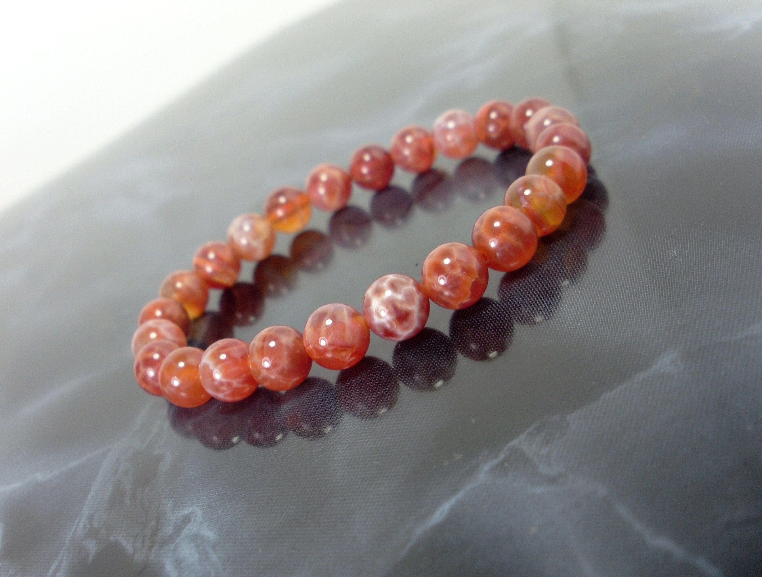 Fire Agate Grade A Bracelet 8mm, Natural Gemstone Bracelet, Women Men Bracelet, Beaded Bracelet +gift Bag Fire Agate Grade A Bracelet 8mm, Natural Gemstone Bracelet, Women Men Bracelet, Beaded Bracelet +gift Bag