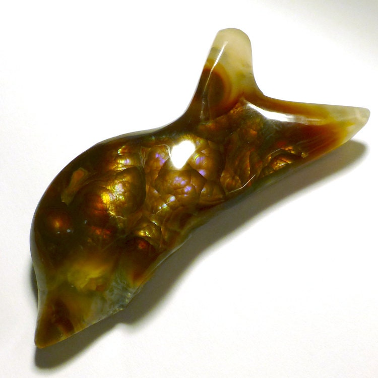 104.14 Carats Mexican Fire Agate Free Form Cabochon Designer Botryoidal Carved Handmade One Of A Kind