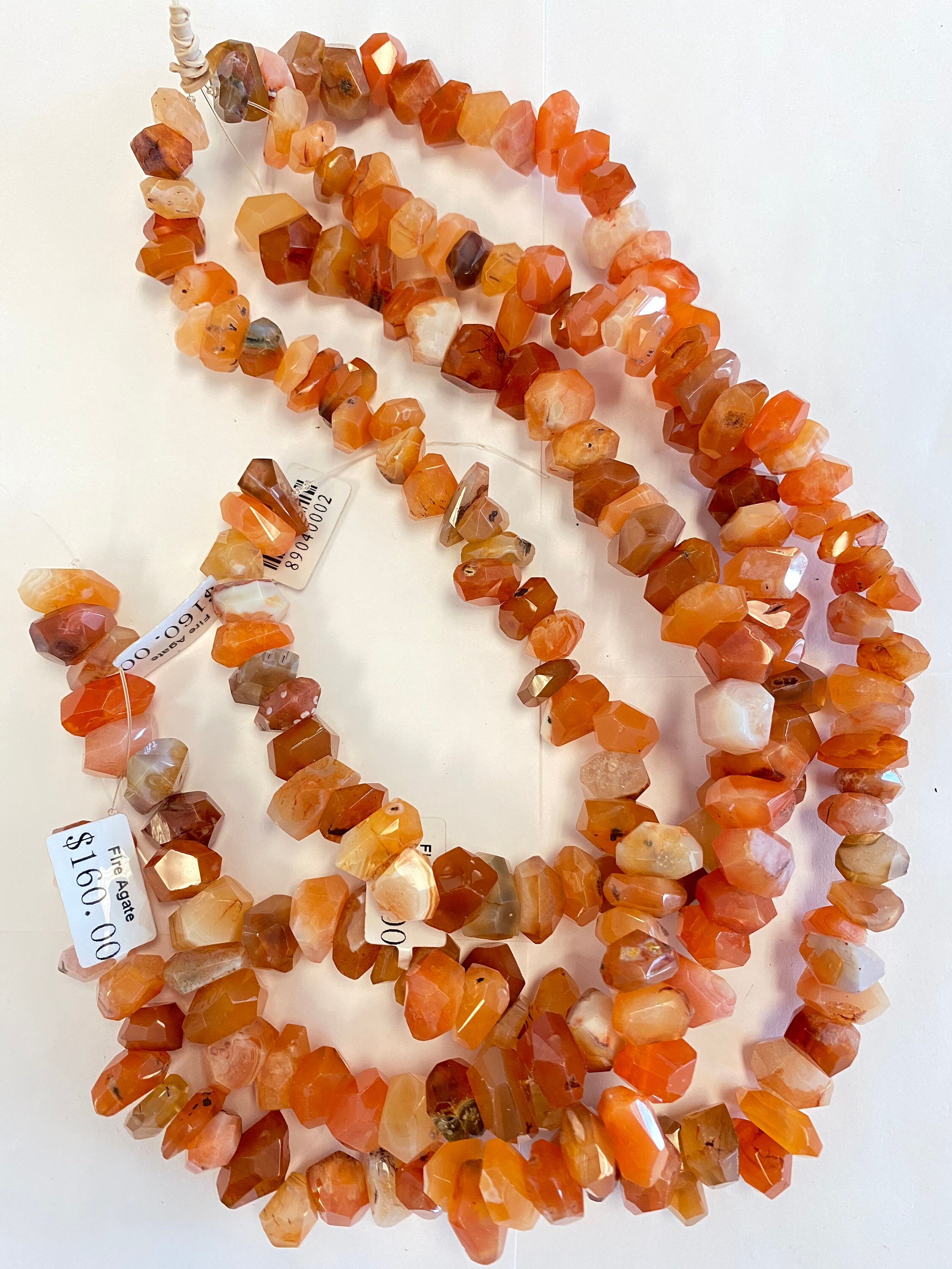 Fire Agate 8-15mm Faceted Nugget Gemstone Beads -- 15 Inch Strand Fire Agate 8-15mm Faceted Nugget Gemstone Beads -- 15 Inch Strand