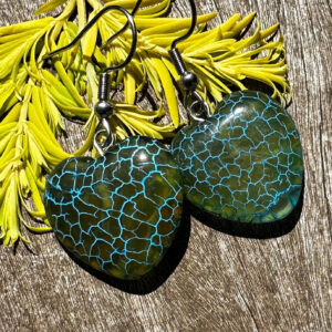 Fire Agate Heart Shaped Healing Stone Earrings With Positive Healing Energy! Fire Agate Heart Shaped Healing Stone Earrings With Positive Healing Energy!