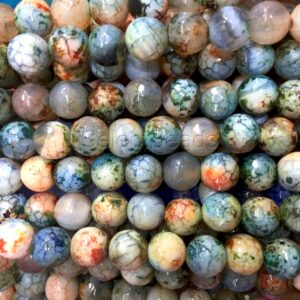 double color fire agate beads - faceted agate gemstone beads - agate jewelry beads - jewelry making beads - faceted stone beads - 15inch