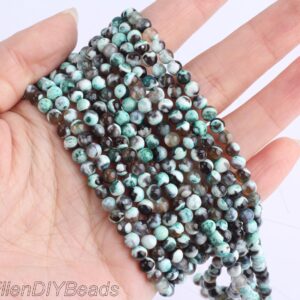 4-12mm Green Fire Agate Beads, Round Smooth Beads, Mixed Colors Agate, Wholesale Beads, for DIY Necklace, Jewelry Supplies-15inches--STN0058 4-12mm Green Fire Agate Beads, Round Smooth Beads, Mixed Colors Agate, Wholesale Beads, for DIY Necklace, Jewelry Supplies-15inches--STN0058