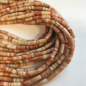 fire agate 10x4mm tube gemstone beads--15.5"