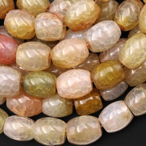 Translucent Fire Agate Drum Barrel Beads 14" Strand Translucent Fire Agate Drum Barrel Beads 14" Strand