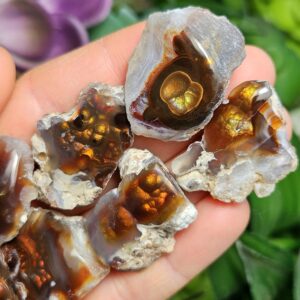 Mexican Fire Agate Specimen, Polished Natural Fire Agate From Mexico