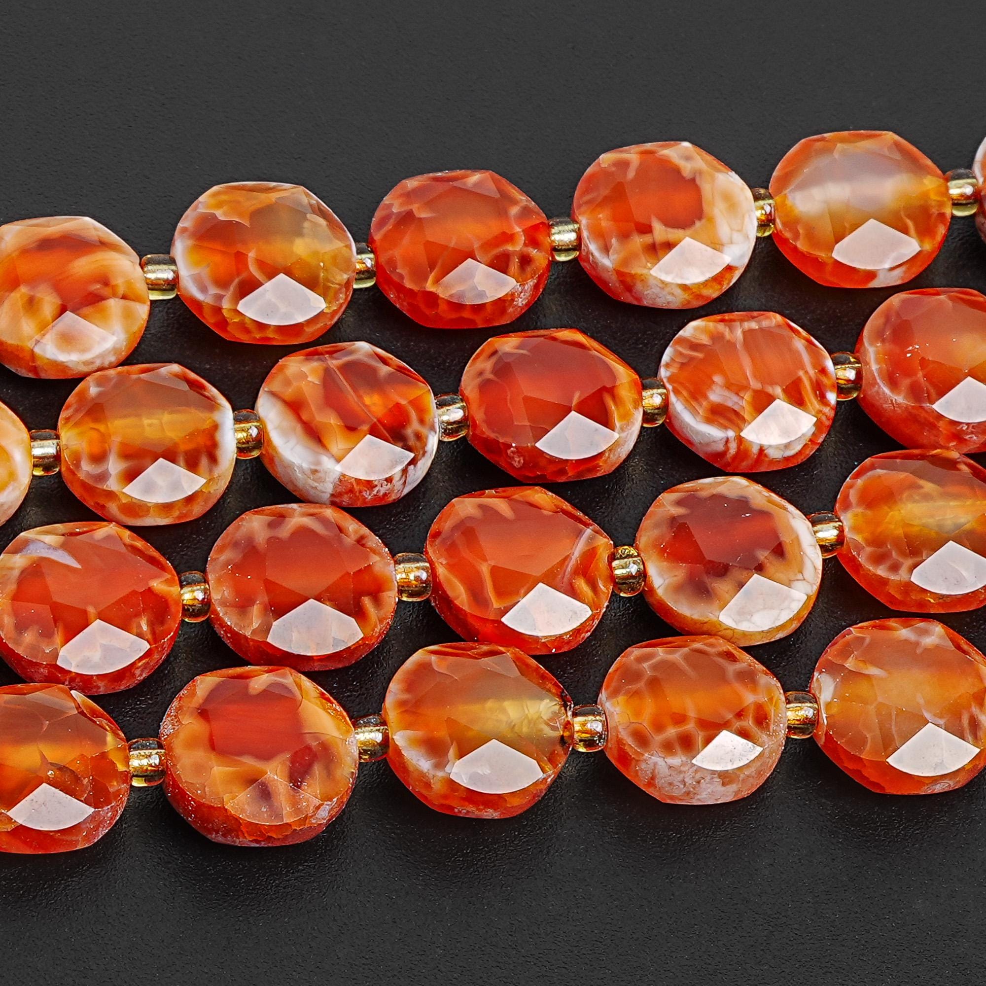 12mm Orange Red Fire Agate Facted Round Beads Grade Aaa Loose Beads 15" Strand Bulk Lot Options 12mm Orange Red Fire Agate Facted Round Beads Grade Aaa Loose Beads 15" Strand Bulk Lot Options