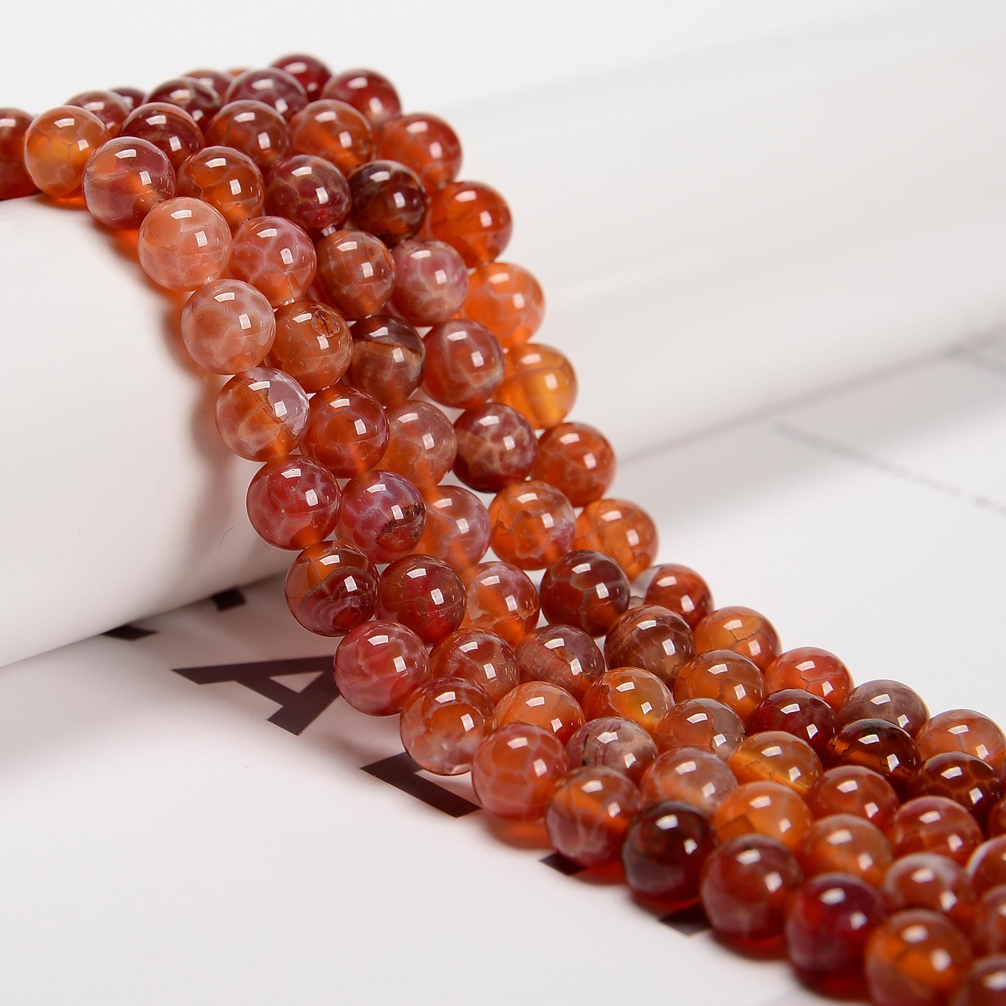 Burnt Orange Fire Agate Smooth Round Beads 6mm 8mm 10mm 12mm 15.5" Strand Burnt Orange Fire Agate Smooth Round Beads 6mm 8mm 10mm 12mm 15.5" Strand