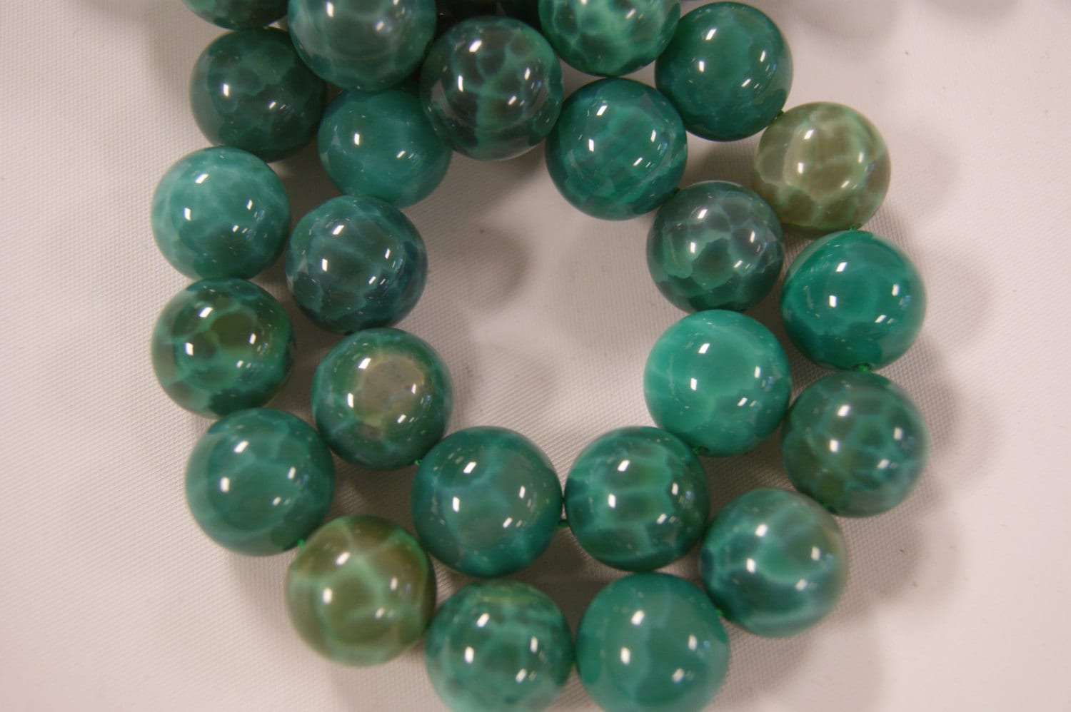 Green Fire Agate 10mm,12mm,16mm Smooth Round Gemstone Bead -15.5 Inch Strand