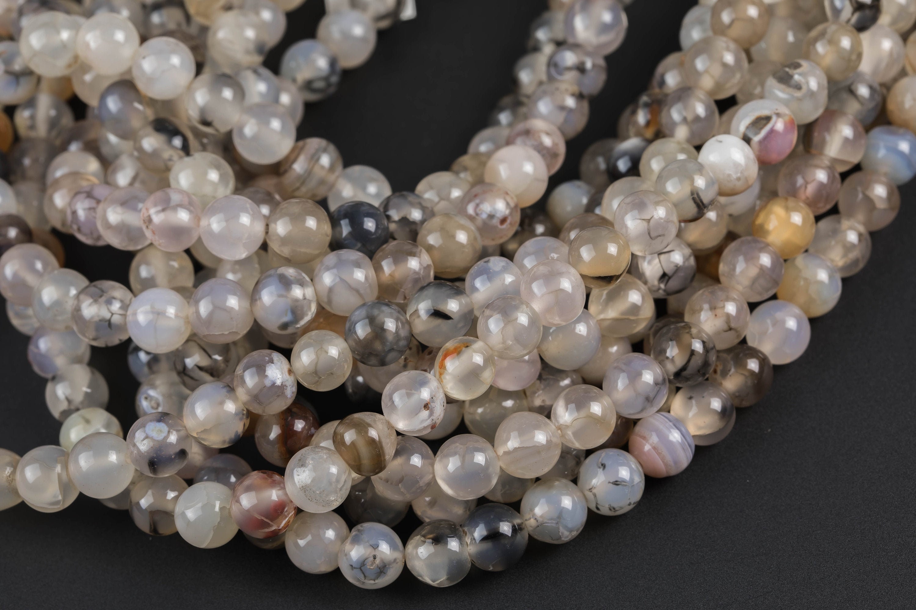 Natural Gray Fire Agate, High Quality In Round, 6mm, 8mm, 10mm, 12mm- Full 16 Inch Strand Smooth Gemstone Beads Natural Gray Fire Agate, High Quality In Round, 6mm, 8mm, 10mm, 12mm- Full 16 Inch Strand Smooth Gemstone Beads
