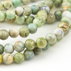 Natural Green Spring Fire Agate, High Quality In Round, 6mm, 8mm, 10mm, 12mm- Full 16 Inch Strand Aaa Quality Smooth Gemstone Beads