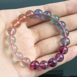 10MM Fluorite Beads Multicolor Bracelet Grade AAA Genuine Natural Round Gemstone 7.5" Bulk Lot Options (121125h-3497)