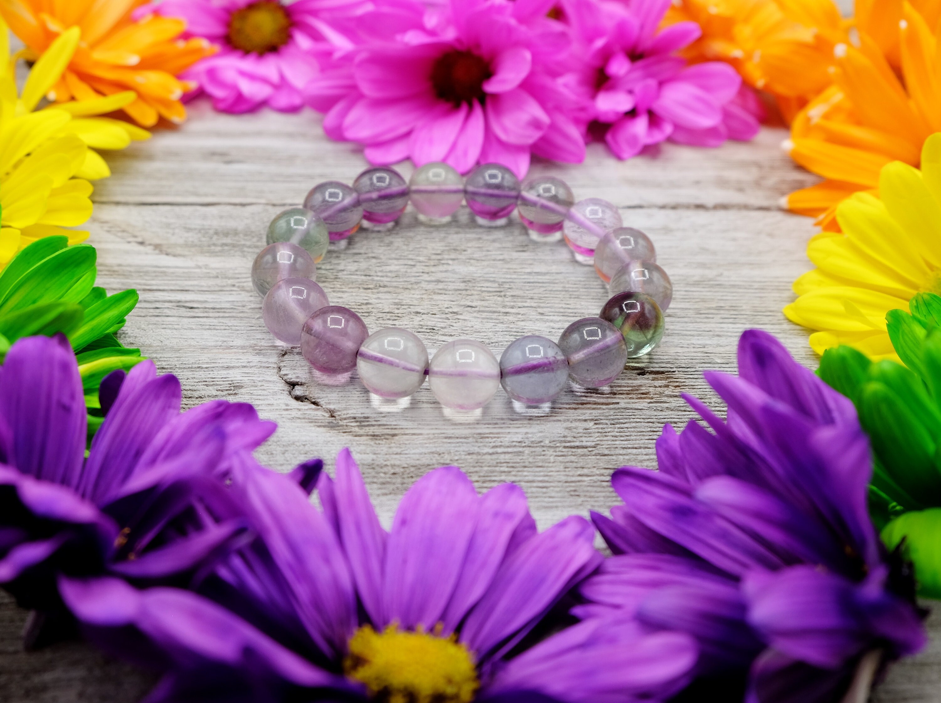 12mm Aaa Fluorite Bracelet