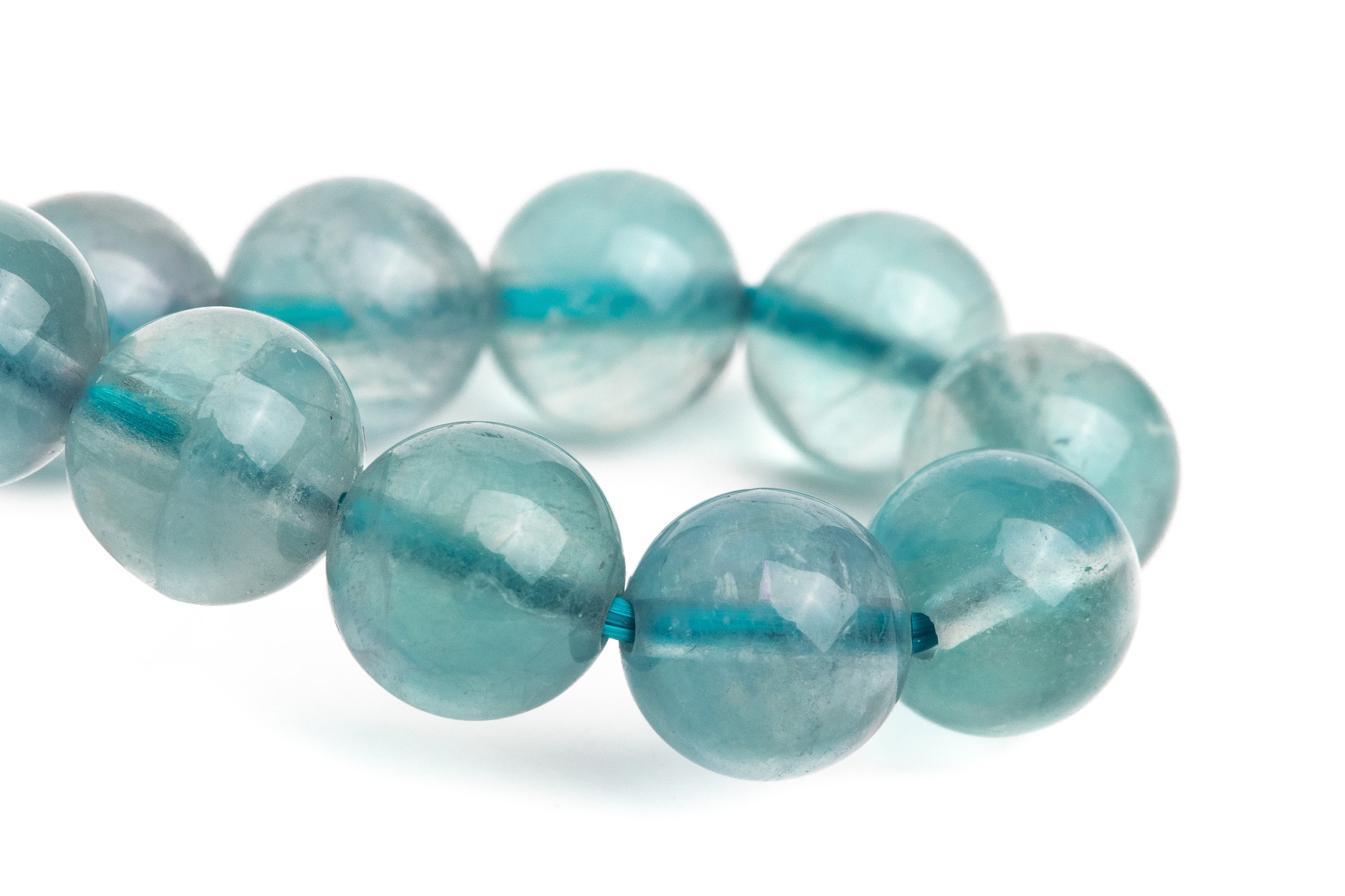8mm Fluorite Beads Blue Bracelet Grade Aaa Genuine Natural Round Gemstone 6.5" (121091h-3052) 8mm Fluorite Beads Blue Bracelet Grade Aaa Genuine Natural Round Gemstone 6.5" (121091h-3052)