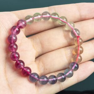 8MM Fluorite Beads Multicolor Bracelet Grade AAA Genuine Natural Round Gemstone 7" Bulk Lot Options (121121h-3469)