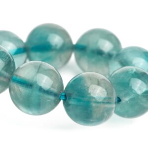 9MM Fluorite Beads Blue Bracelet Grade AAA Genuine Natural Round Gemstone 6.5" (121103h-3052)