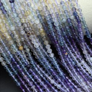 Natural Fluorite Faceted Round Beads,2mm/3mm/4mm/6mm Loose Faceted Beads,for Jewelry Diy Making Beads,bracelet Making Beads.wholesale Beads