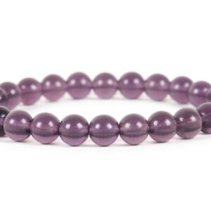 Purple Fluorite Bracelet, Fluorite Stretch Bracelet, unique-gift-for-wife