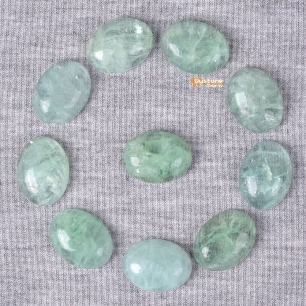 20mm  Green Fluorite Oval Cab Cabochon Diy Jewelry Making