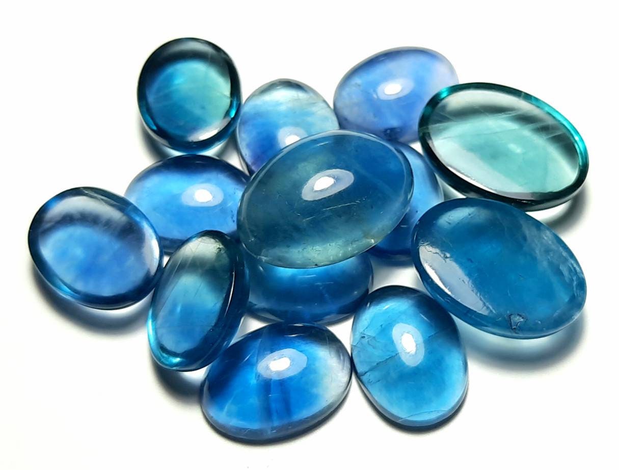 Aaa Flourite Oval Cabochon: Green Blue Gemstone (3x5 To 18x25 Mm)